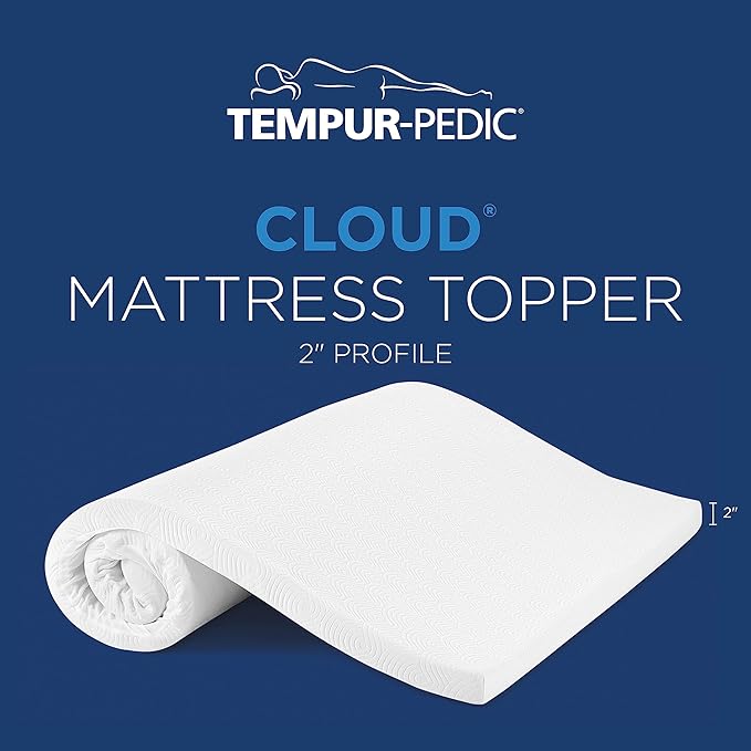 Tempur-Cloud 2-Inch Mattress Topper, King,White