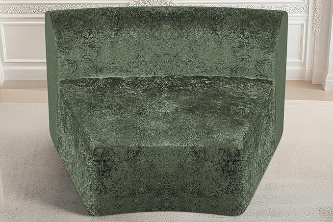 Homguava Modular Sectional Sofa, Memory Foam Couch Single Sofa Chair with Deep Seat, Modern Upholstered Sofa Couches for Living Room Apartment Office, No Assembly Required, Green