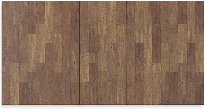 Signature Design by Ashley Wildenauer Farmhouse Dining Extension Table with Self-Storing Butterfly Leaf for 6-8 People, Black & Dark Brown