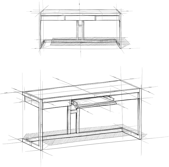 SIMPLIHOME Erina Large Desk - 72-Inch Wide Solid Acacia Wood and Metal Writing Desk in Rustic Natural Aged Brown, Modern Industrial Home Office Computer Table with Drawers and Flip-Down Keyboard Tray