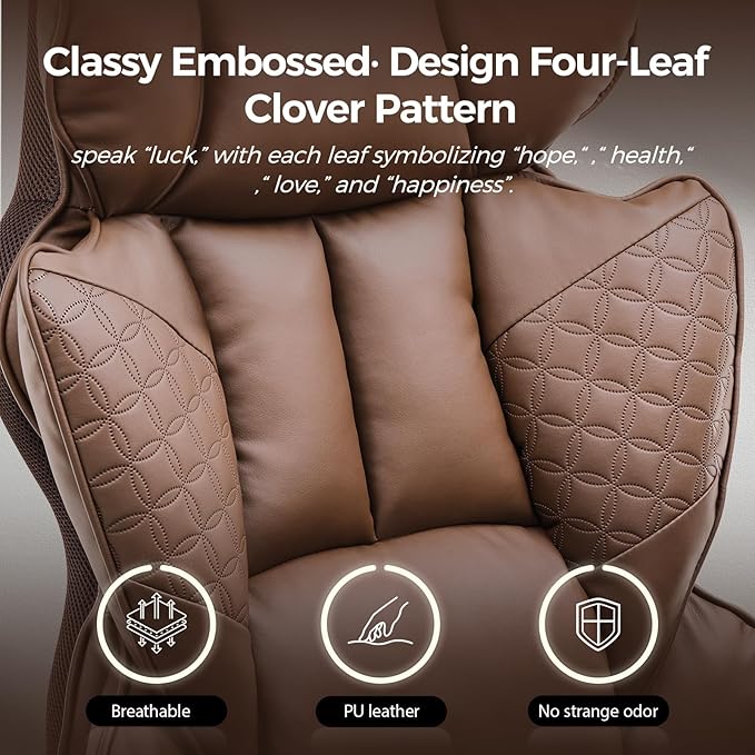 GTRACING Big and Tall Gaming Chair 400lbs Heavy Duty Office Chair with Foot Rest & Ergonomic Pocket Spring Lumbar Support, High Back 3D Saddle Shaped Cushion for Back Pain Relief, Brown