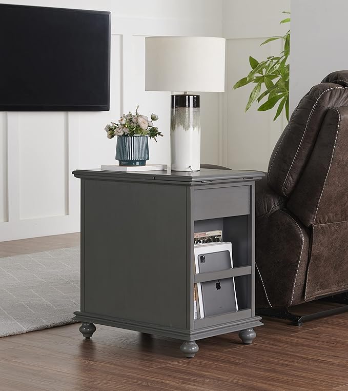Martin Svensson Home Elegant, Grey Chairside End Table (810078)