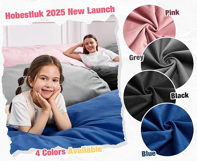 Hobestluk 6FT Bean Bag Chair Large Beanbag Lounger with Removable Cover Adult Bean Bag Chair with Portable Handle Desgin for Living Room Bedroom (Blue, 6FT)