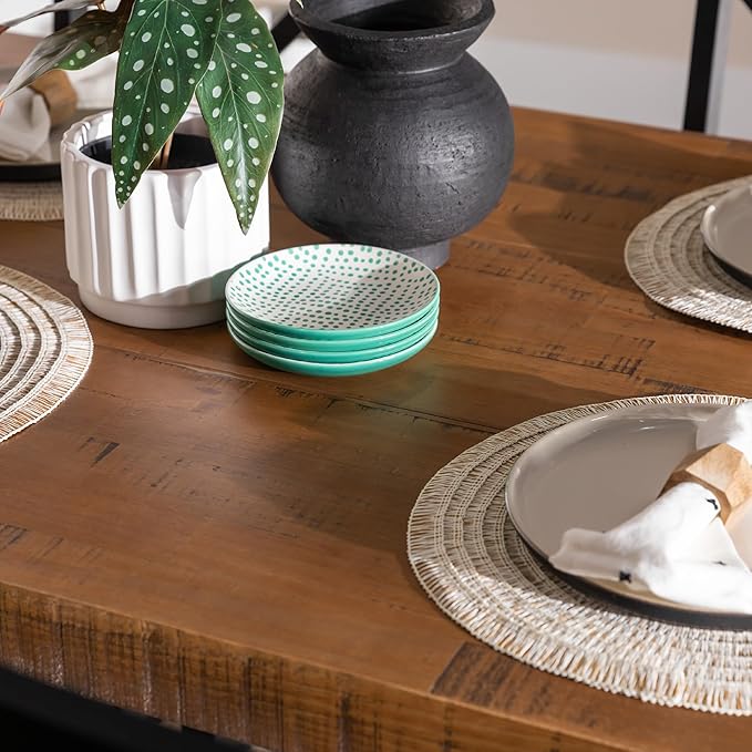 Walker Edison Durango Distressed Solid Wood Dining Table, 72 Inch, Rustic Oak