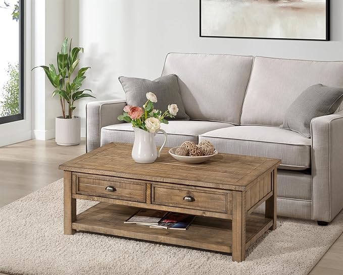 Martin Svensson Home Monterey Solid Wood Coffee Table, Reclaimed Natural