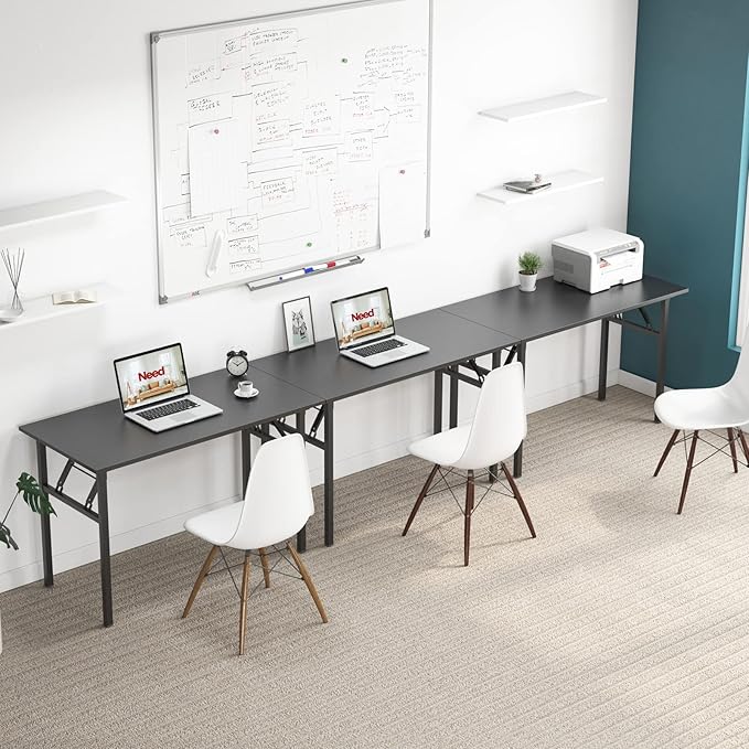 Need Home Office Desk 47 inch - No Assembly Folding Computer Table with BIFMA Certification,Computer Table Workstation Perfect for Teens/Office/Home