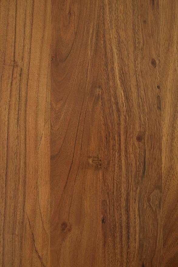 Signature Design by Ashley Fortmaine Contemporary Dining Table with Natural Live Edge, Light Brown & Black