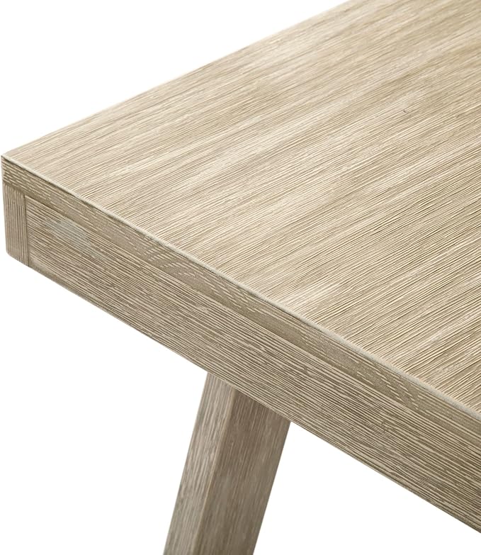 Plank+Beam Classic Rectangular Coffee Table, 40 Inch Farmhouse Coffee Table, Mini Center Tables for Small Spaces, Small Living Space Tea Table, Seashell Wirebrush