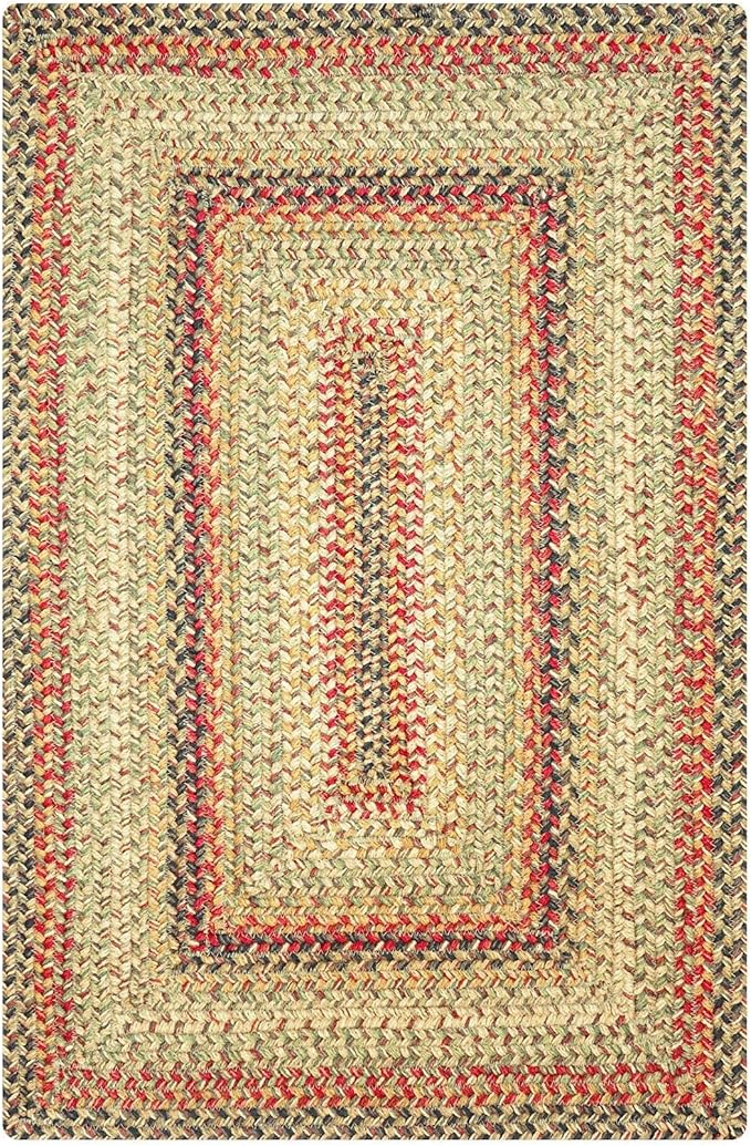 Homespice Kingston Braided Area Rug 6x9' – Multicolor Country Rugs for Living Room, Bedroom and Dining Area