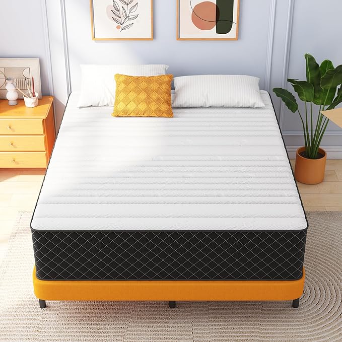 14 Inch King Hybrid Mattress – Firm Memory Foam & Pocket Spring Bed in a Box, Cooling Gel, CertiPUR-US Certified