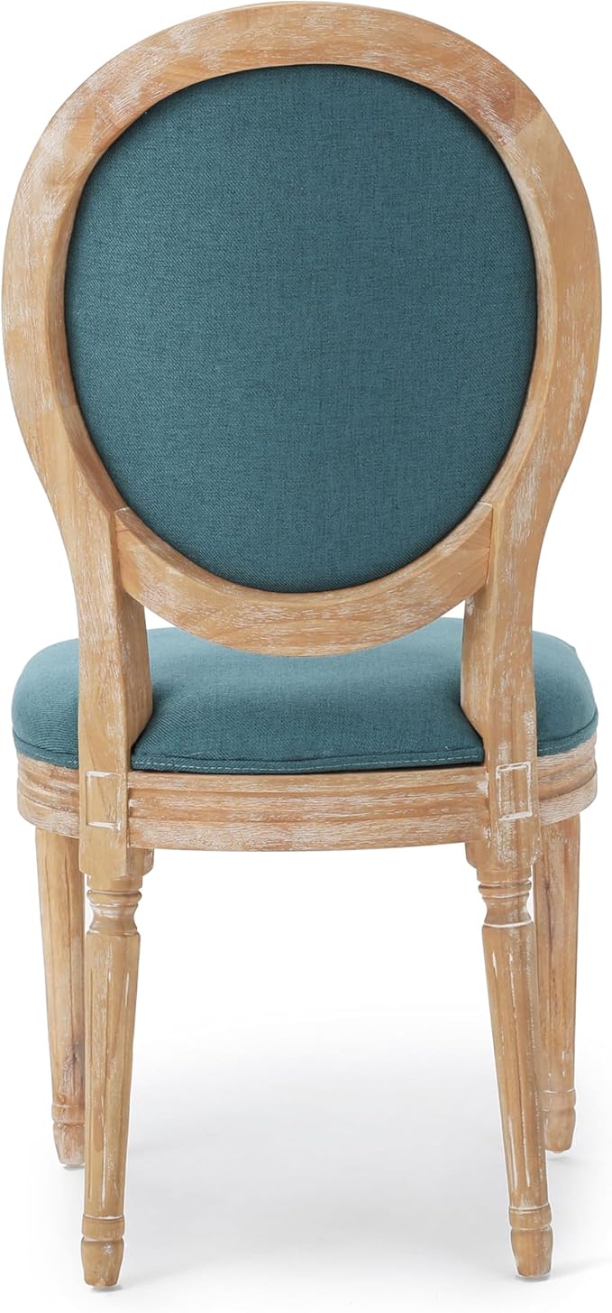 Christopher Knight Home Phinnaeus Fabric Dining Chairs, 2-Pcs Set, Dark Teal