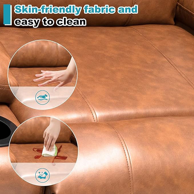 Recliner Chair Power Lift Massage Chair Full Body 21" Large Size Electric Recliner with 8 Point Vibration Massage and Lumber Heat, Remote Control, Side Pockets and Cup Holders, Brown