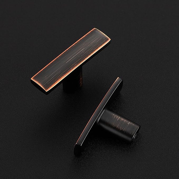 15 Pack Cabinet Handles Single Hole - Curved Cabinet Knobs Oil Rubbed Bronze Drawer Pulls for Kitchen Cupboard Solid Pulls for Dresser Drawer Arch Hardware
