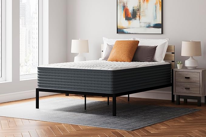 Signature Design by Ashley Hybrid 1400 14 Inch Extra Plush Gel Memory Foam Mattress with Edge Support for Pressure Relief, King, Fiberglass Free, Mattress in A Box