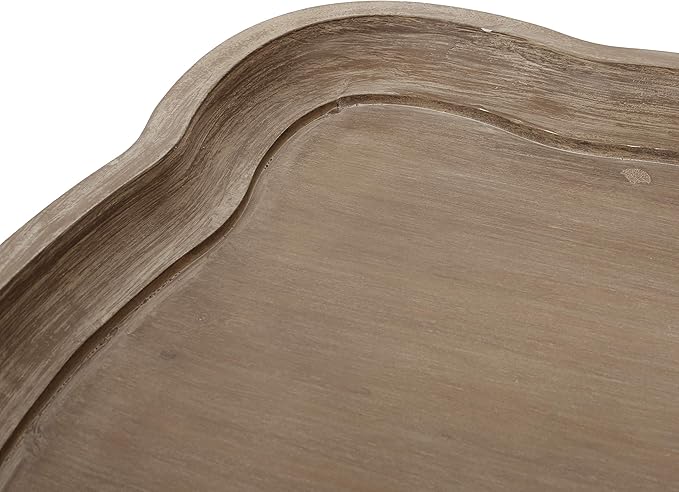 Christopher Knight Home Eudora French Country Accent Table with Square Top, Natural + Distressed White