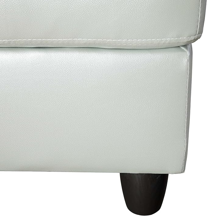 NicBex Sectional Couch 3 Pieces Sofa Set with Right Chaise PU Synthetic Leather L Shaped Cloud Couch for Living Room Furniture Sets with Storage Ottoman, Modular Sofa for Apartment, Silver Green