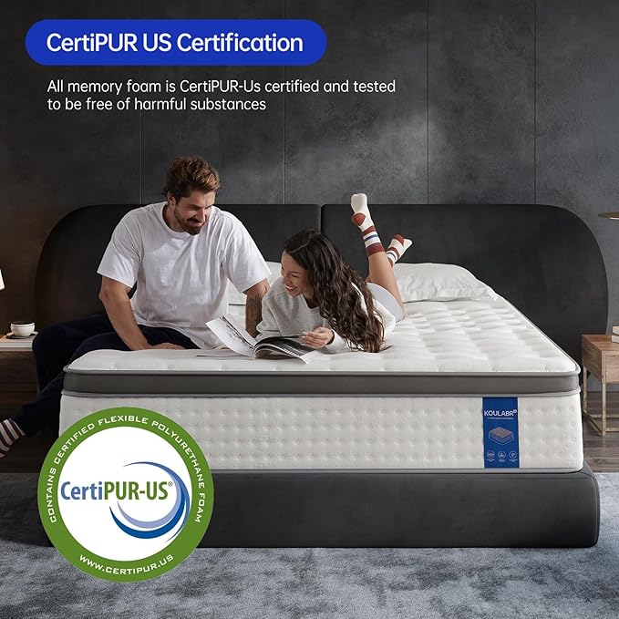 King Mattress,14 Inch King Size Mattresses in a Box,Memory Foam Hybrid Mattress , Individual Pocket Spring for Motion Isolation &Zoned Support & Pressure Relief,Medium Firm (King, 14, Inches)