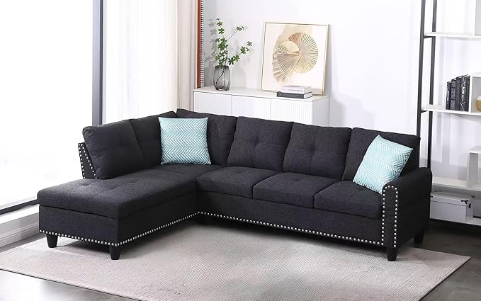 Evan Sectional Sofa for Living Room, Apartment, Bedroom, Office