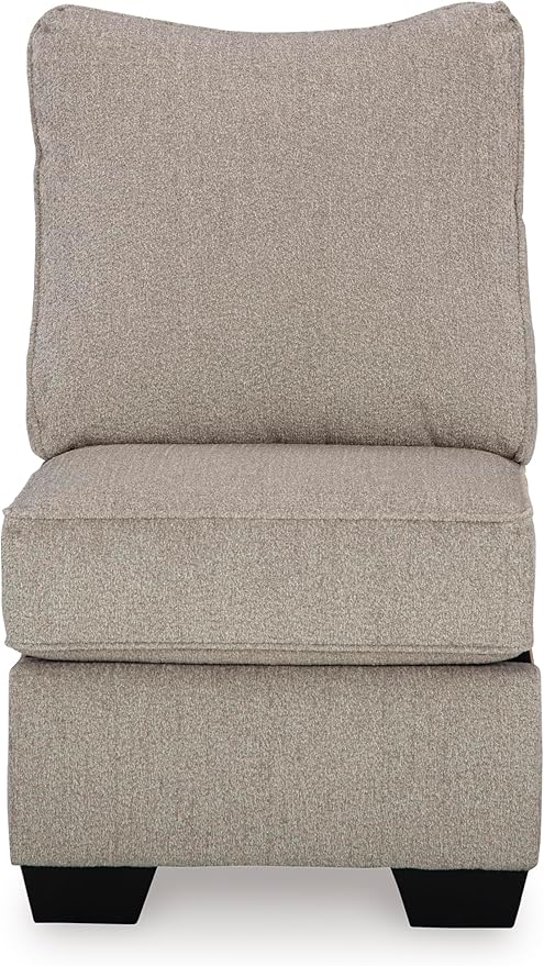 Signature Design by Ashley Claireah Casual L-Shaped 3-Piece Sectional with Loose Seat Cushions and 5 Accent Pillows, Beige