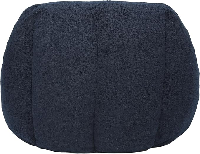 Furniliving Bean Bag Chair, Oversized Bean Bag Couch for Adults Comfy Bean Bag Sofa with Back Support, Large Bean Bag Chair Lazy Sofa for Living Room Bedroom, DarkBlue, Teddy
