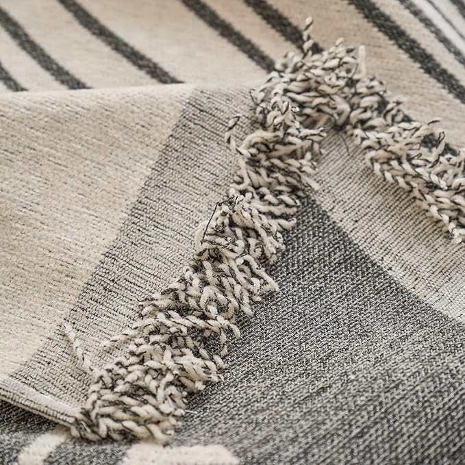 STACYPIK Stylish Striped Sofa Cover for Dogs,Non Slip Couch Protector for 3 Cushion Sofa, Pet-Friendly Couch Covers for Loveseat, Washable Boho Jacquard Couch Cover Blanket for Living Room-71X134IN