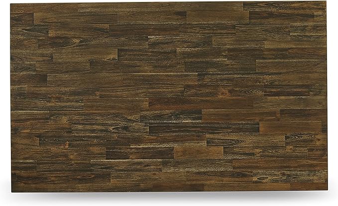 East West Furniture X777FL716-9 9 Piece Dining Table Set Includes a Rectangle Dining Room Table with X-Legs and 8 Dark Khaki Linen Fabric Parsons Chairs, 40x72 Inch, Multi-Color