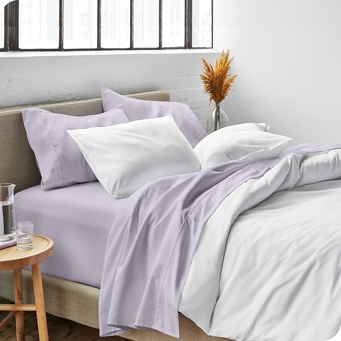 Bare Home Twin XL Sheet Set - 1800 Ultra-Soft Microfiber - Double Brushed - Deep Pockets - Easy Fit - 3 Piece Set - Bed Sheets (Twin XL, Light Lavender)