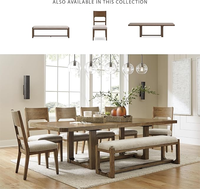 Signature Design by Ashley Cabalynn Traditional Dining Chair Set, 2 Count, Brown & Tan