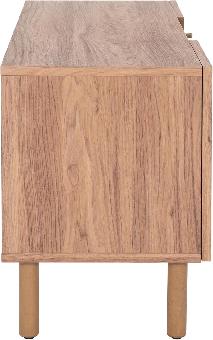 SAFAVIEH Home Collection Ophelia Oak Brown 2-Door 2-Shelf Entertainment Media Stand (Fits up to a 50" Flatscreen TV)
