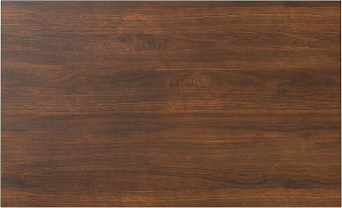 SIMPLIHOME Eastwood Dining Table, Solid Wood Walnut Veneer in Walnut, 66 x 40 inches, Contemporary-Style Rectangular Kitchen Table for up to 6 People