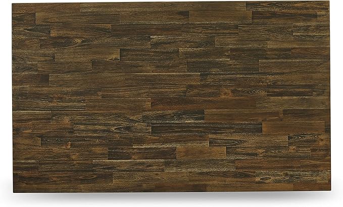 East West Furniture X777FL716-6 6 Piece Dining Table Set Contains a Rectangle Table with X-Legs and 4 Dark Khaki Linen Fabric Upholstered Chairs with a Bench, 40x72 Inch, Multi-Color