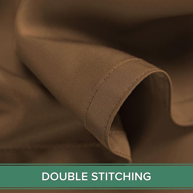 Full Sheets by Pure Bamboo, Genuine 100% Organic Viscose Derived from Bamboo Bed Sheet Set, Luxuriously Soft & Cooling, Double Stitching, Lifetime Quality Promise (Full, Coconut Husk)