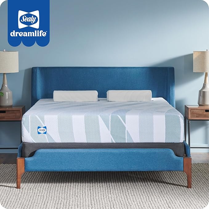 Sealy Dreamlife 10” Foam Mattress-in-a-Box, Twin, SealyComfort Gel Memory Foam, Surface-Guard Technology, 10 Year Limited Warranty, Made in The USA