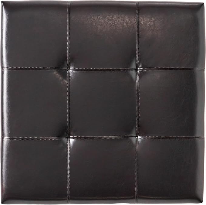 Christopher Knight Home Carlsbad Bonded Leather Storage Ottoman, Espresso