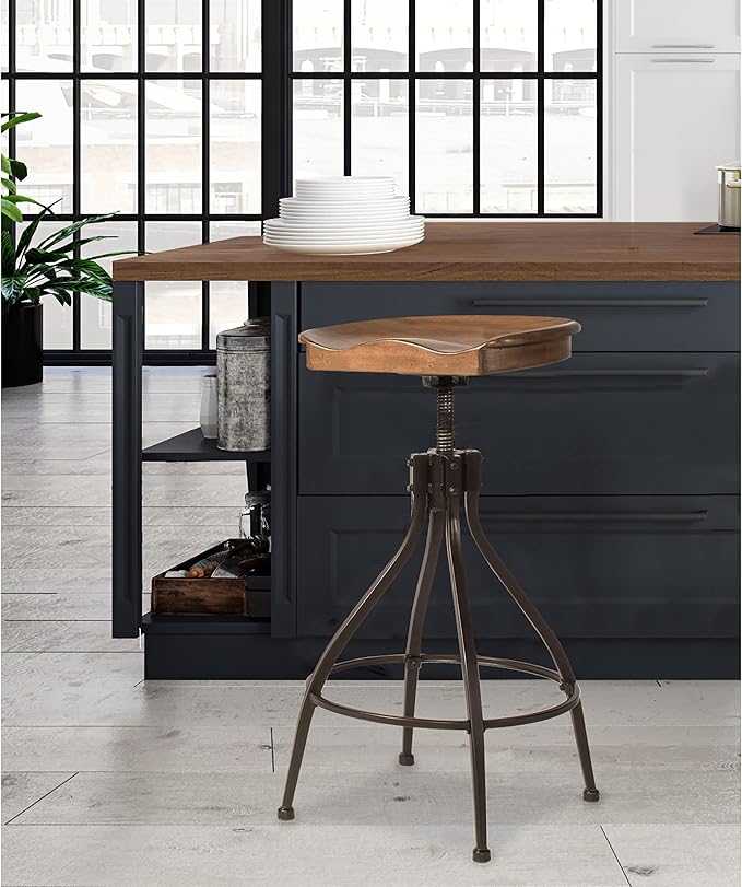 Bar Stool - Silverton Bar Stool with Open Lattice - Hillsdale Furniture - 4734-830, Brown