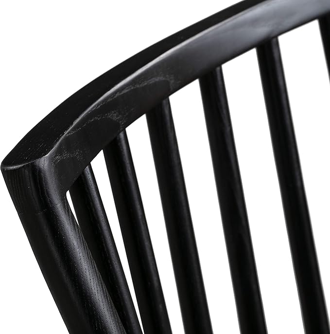 POLY & BARK Talia Dining Chair, Ash Wood, Black