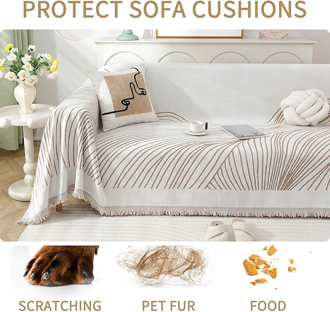 Non Slip Sofa Covers Couch Covers for 3 Cushion Couch Sofa Pet Friendly Washable Couch Covers for Sofa, Soft Thick Sectional Couch Covers L Shape Furniture Protector for Kids, Dogs 91" X134"
