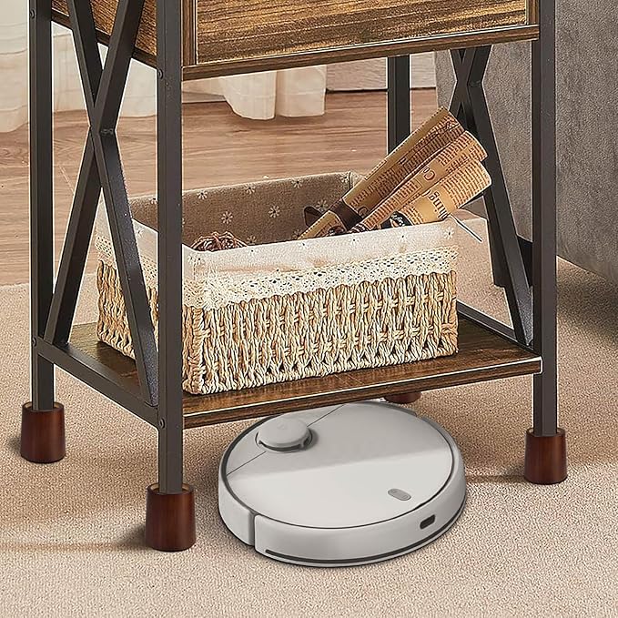 Furniture Raisers Bed Risers - 4 Inch Wooden Circle Heavy Duty Furniture Height Extenders Lifts for Sofa Couch Desk Chair Table Base Raising Space, Convenient Store and Cleaning, Pack of 4