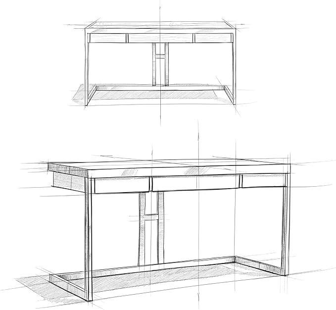 SIMPLIHOME Erina Desk - 60-Inch Wide Solid Acacia Wood and Metal Writing Desk in Distressed Charcoal Brown, Modern Industrial Home Office Computer Table for Study with 2 Drawers and Keyboard Tray