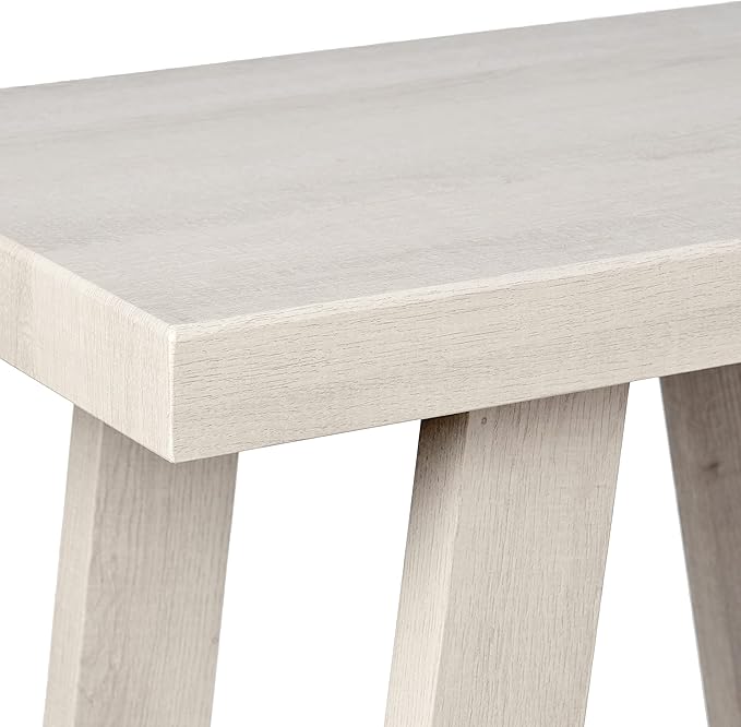 Roundhill Furniture Athens Contemporary Wood Shelf Side Table, White