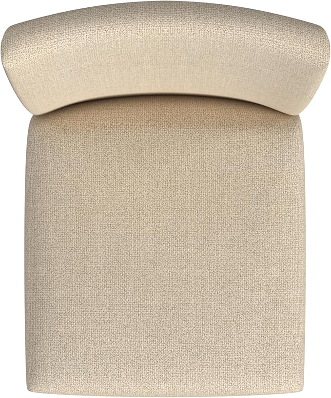 HomePop Home Decor | Nailhead Trim Counter Height Bar Stools | 24 Inch Bar Stools | Decorative Home Furniture (Flax Tan)
