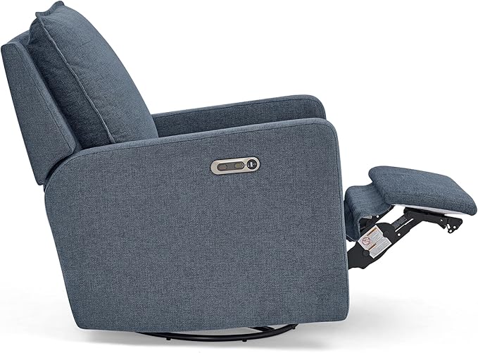 Delta Children babyGap Harlowe Power Recliner with USB-A and Type-C Ports Greenguard Gold Certified – Stain-Resistant Performance Fabric is Oeko-TEX Standard 100 Certified, Slate