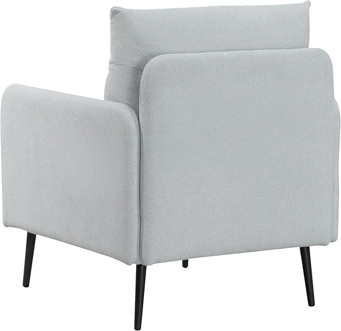 Ball & Cast Accent Chair with Metal Black Legs,Comfy Chenille Club Fabric Armchair,Single Sofa Chair for Living Room Bedroom,Dining Accent for Bedroom,Office,Sage