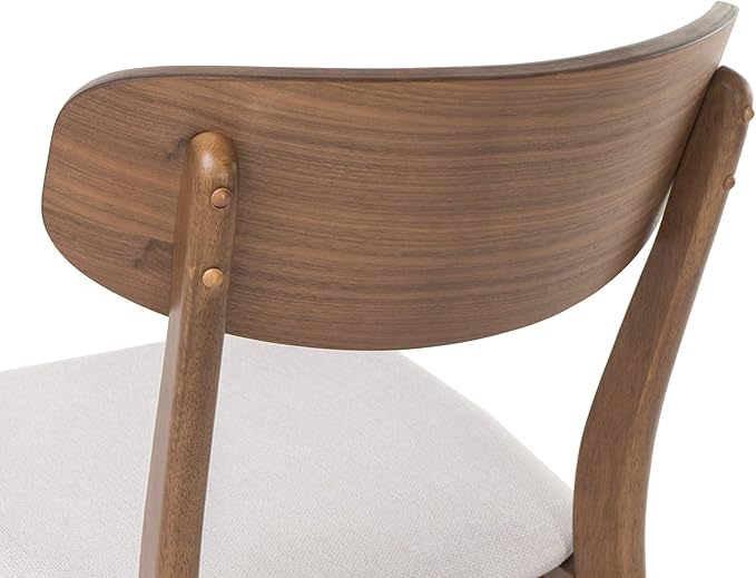 Christopher Knight Home Anthony Mid-Century Modern 7 Piece Dining Set, Light Beige and Walnut