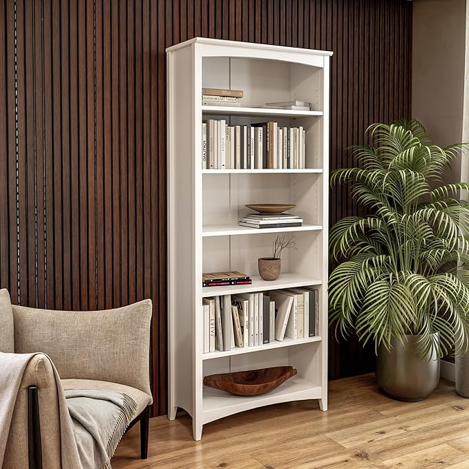 Camaflexi Shaker Style Bookcase, 72", White