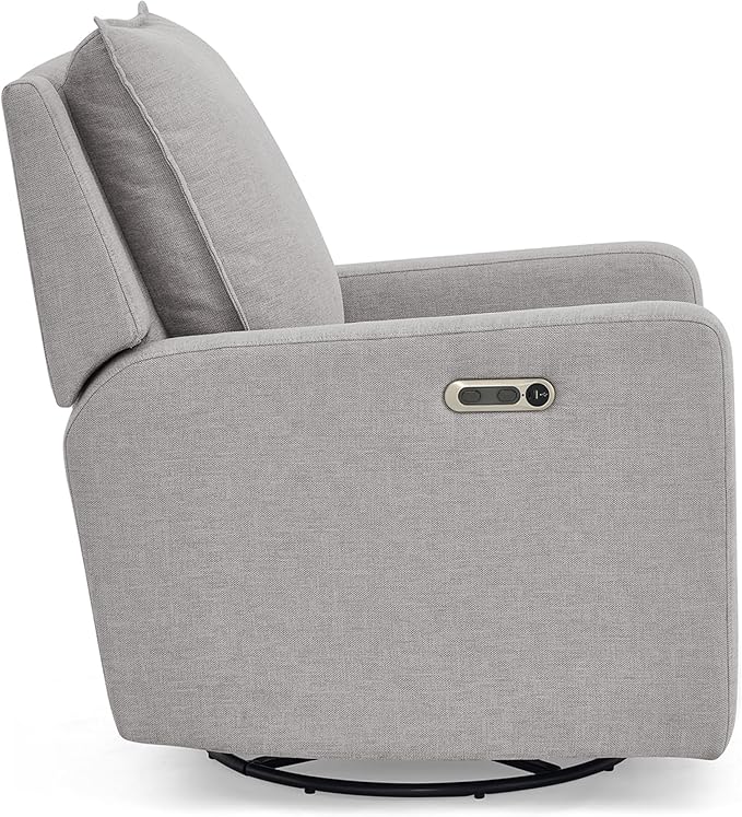 Delta Children babyGap Harlowe Power Recliner with USB-A & Charging Port Greenguard Gold Certified – Stain-Resistant Performance Fabric is Oeko-TEX Standard 100 Certified, Ash