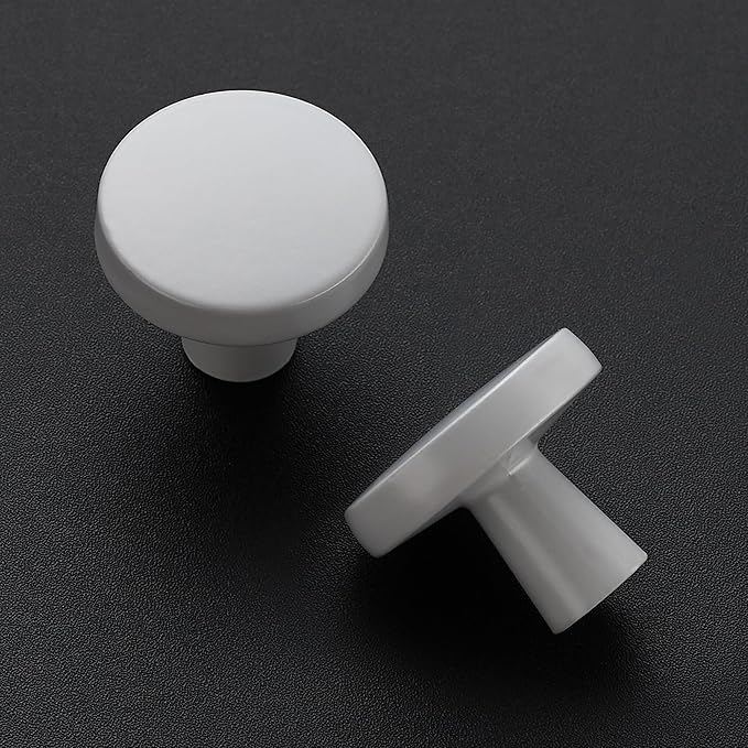 Ravinte 30 Pack Drawer Pulls 1-1/4 Inch Kitchen Cabinet Knobs Solid Round Dresser Drawer Knobs Grey Dresser Knobs Drawer Knobs Simple Cabinet Hardware for Cupboard Drawer Pulls
