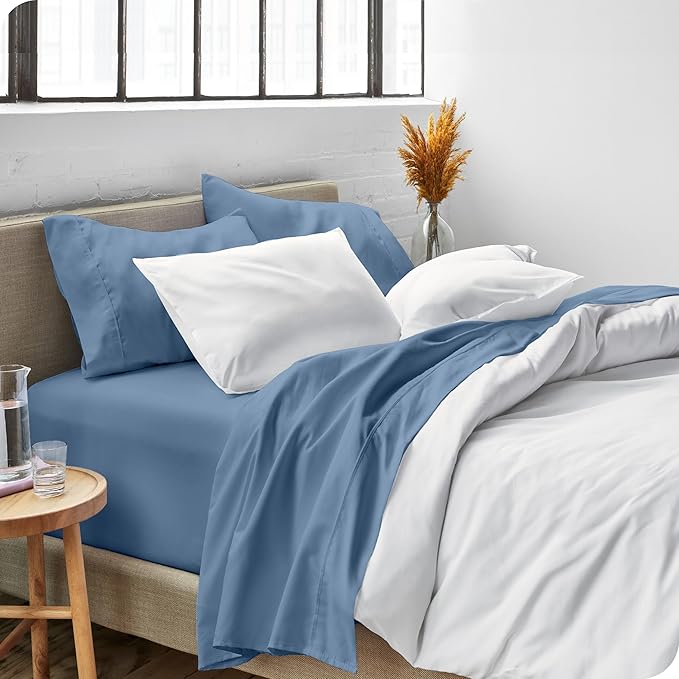 Bare Home Twin XL Sheet Set - College Dorm Size - Luxury 1800 Ultra-Soft Microfiber Twin Extra Long Bed Sheets - Deep Pockets - Easy Fit - Extra Soft - 3 Piece Set - Bed Sheets (Twin XL, Coronet Blue)