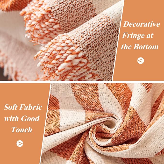 STACYPIK Geometric Orange Sofa Cover - Boho Triangle Reversible Protector for 3 Cushion Couch - Pet-Friendly, Washable Multi-Use Blanket - 91x150IN