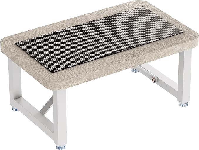 One Step Stool, Wooden Foot Stool for Adults, Heavy Duty Small Stepping Stool for High Bed, Kitchen Counter, Natural